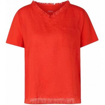 Marc Cain Damen-Blusenshirt Rot, Brusttasche, 36