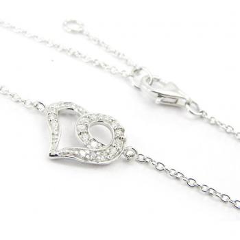 Brillance Divine – Bracelet argent Love Divine, finition blanche