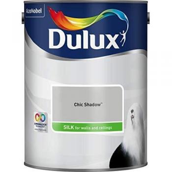Dulux 5293114 Walls & Ceilings Silk Emulsion Paint, Chic Shadow, 5 Litre