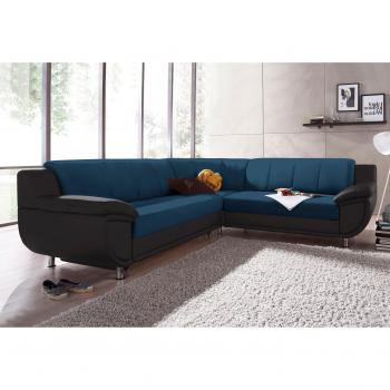 LUX Rondo 3: Ecksofa mit Microfaser‑Kunstleder