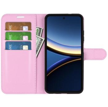 Rosa Leder Etui für Xiaomi Poco F7 Pro