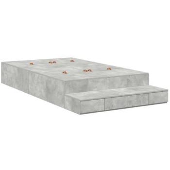 Vidaxl Grey Concrete Bedroom Loft Bed 120x200 CM