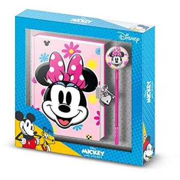 Pack Floral Minnie Mouse: Caja de Regalo, Diario y Accesorios