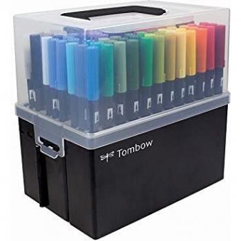 Tombow ABT Feutre à Double Pointe – Set de 108 (Noir)