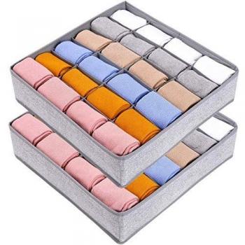 Organisateur de Tiroir Pliable Non-tissé pour Sous-vêtements, Soutien-gorges, Chaussettes