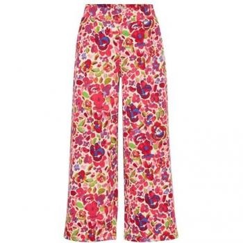 Ichi Stoffhose IHKATE PRINT PA23 Anzughose – klassisches Weite-Bein-Design, 90 % Polyester, 10 % Elasthan