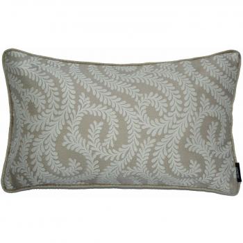 McAlister Textiles Little Leaf Beige Leaf Patterned Cushion Cover