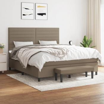 VidaXL Boxspringbett 160x200 cm mit Matratze Taupe