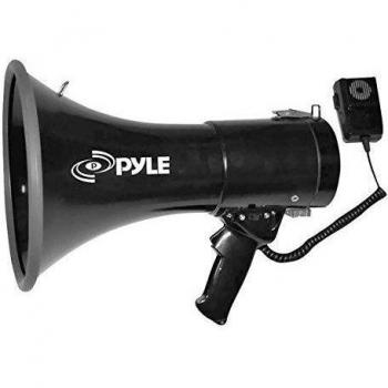 Sire Pyle 50-Watt Megaphone Bullhorn with Aux, Siren & Talk