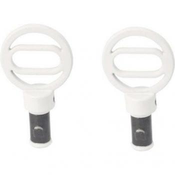 Cessot 2xTappo Barre 10 mm, Bianco Opaco