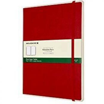 Taccuino Moleskine Papertablet P+ XL a pagine bianche copertina rigida rosso. Scarlet Red