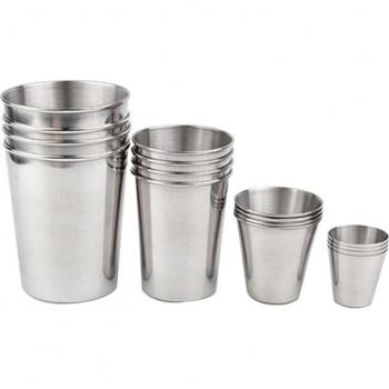 Edelstahl Campingbecher mit Deckel 320ml
