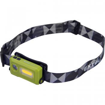 EXTOL LIGHT čelovka 140lm, USB, LED+COB osvětlení