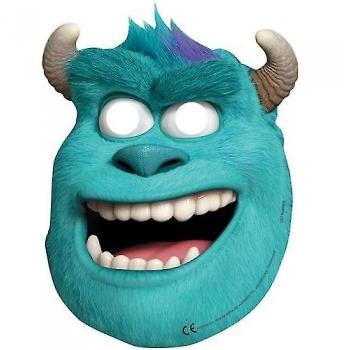 Masque en carton Sulley de Monsters Inc (pack de 6) Bleu/blanc Taille Unique