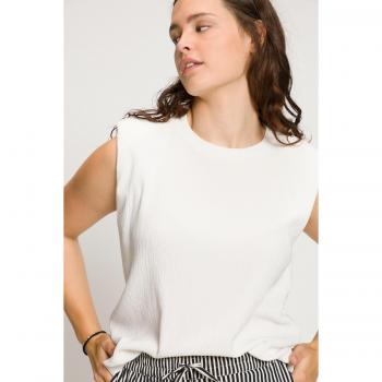 Top Plus Size Beige in Jersey, Donna, Taglia 48/50, Poliestere