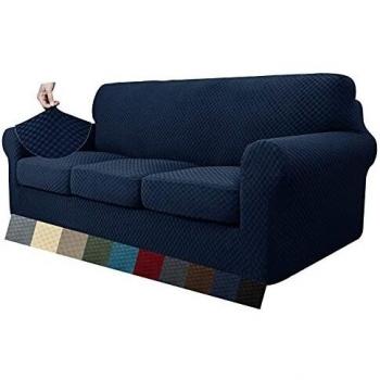 MAXIJIN 4 Piece Pet Friendly Couch Covers for 3 Seater