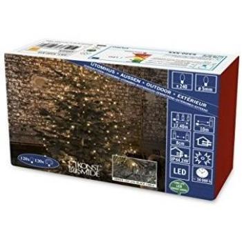 Konstsmide LED Baummantel mit Ring, funkelnd, 8 Stränge, Bernstein, 24 V, Weihnachtsbaumbeleuchtung