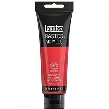 Transparent Red 118ml Acrylic Paint by Liquitex Basics