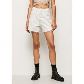 Pepe Jeans Rachel 1/4 Tb5 White Denim Shorts Size 30