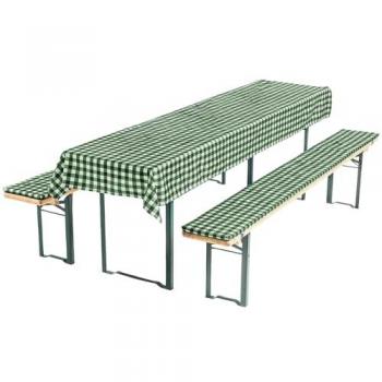 Bierbankauflagen-Set 3-teilig mit Tischdecke