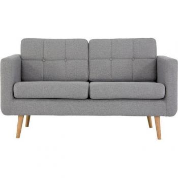 Home affair 2‑Sitzer Brest – grau, B 144 cm × H 84 cm × T 81 cm