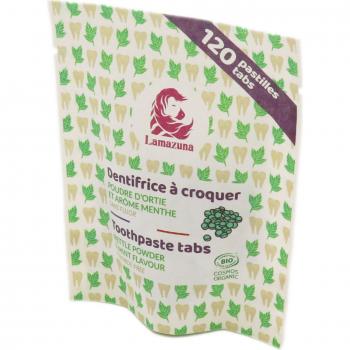 Lamazuna Tandpasta Tabletten Brandnetel en Pepermunt, 30 g