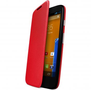 Red Flip Door Cover for Motorola Moto G