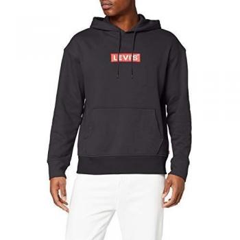 Levi's Herren Relaxed Graphic Hoodie, Boxtab Pop Mineral Black