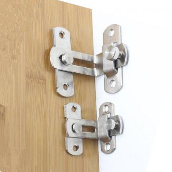Premium Stainless Steel Barrel Bolt Latch, 90° Anti-Theft Design