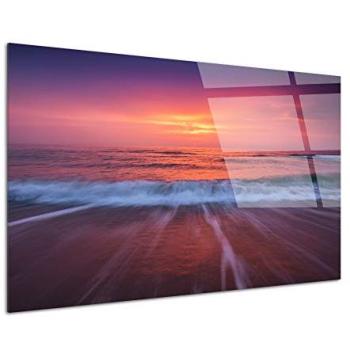 Art mural Sunset plage, format 100x60 cm