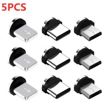 Magnetic Charging Cable Adapter for Type-C and Micro USB (1/5 pcs)