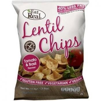Eat Real Lentil Chips Tomato Basil 113g