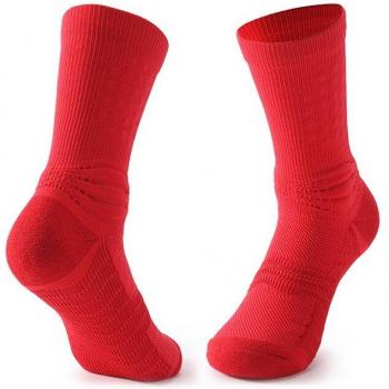 Basketballsocken für Herren mit dickem Unterfutter, Schwarz-Weiß-Muster