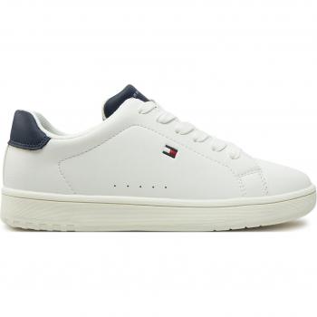 Sneakers Tommy Hilfiger con inserto contrasto retro bianche blu