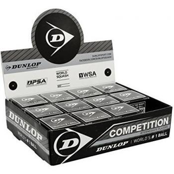 Bolas Squash Dunlop COMPETITION (Punto Amarillo) x12