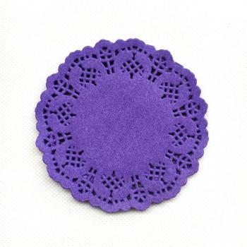 Round Purple Paper Doilies