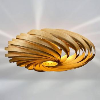 Plafonnier en chêne Gofurnit Veneria, Ø 70 cm