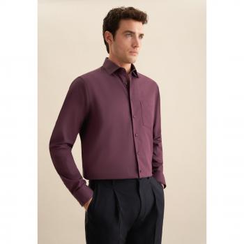 Flanell Langarmhemd in Uni-Design