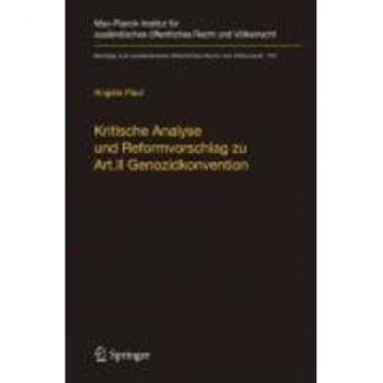 Vitalsource Technologies, Inc. Kritische Analyse Und Reformvorschlag Zu Art. Ii Genozidkonvention