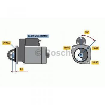 Anlasser BOSCH 0986020190 – 24‑Volt-Volvo