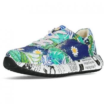 Calzado Deportivo Mujer Laura Vita BURTON-05 Piel con Motivos Florales