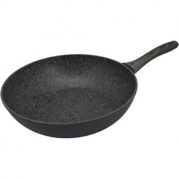 Holzoptik Wokpfanne 28 cm von Michelino – ergonomische Handhabung