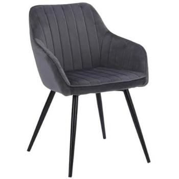 Velours BERTILLE Gris – Élégance de Salle à Manger