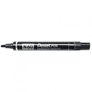Lot de 12 Marqueurs Permanents Pointes Biseautées Noir N60 PENTEL