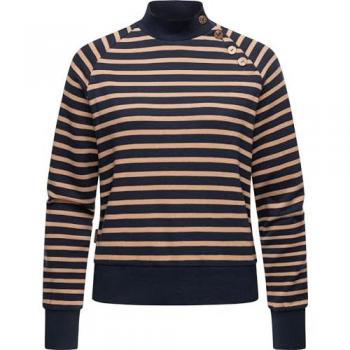 Maglia Ragwear Majjorka Marrone Sabbia con Accento Blu