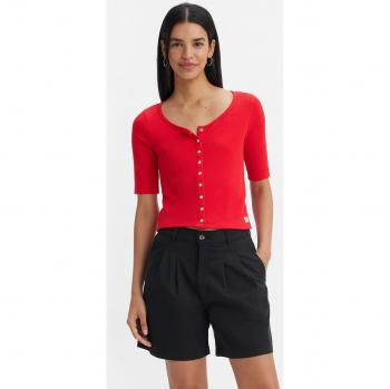 Levis T-Shirt Donna Waffle Rosso XS