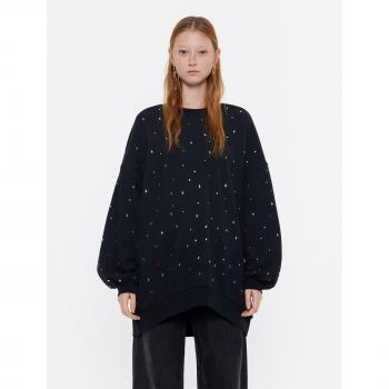BIMBA Y LOLA Black Sweatshirt with Colorful Stones S