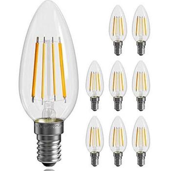 QNINE 8-Pack Warm White E14 Dimmable LED Bulb, 4W