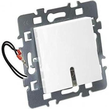 Bouton-poussoir 10A, 250V, Casual Blanc, Sans Plaque et Étiquette
