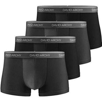 DAVID ARCHY Men's Bamboo Boxers 4 Pack